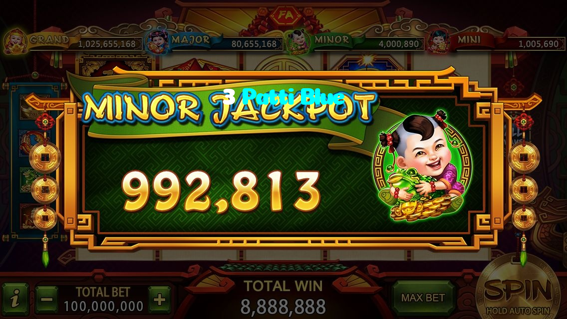 3 Patti Blue casino presented on mobile device in Pakistan with slots and live games